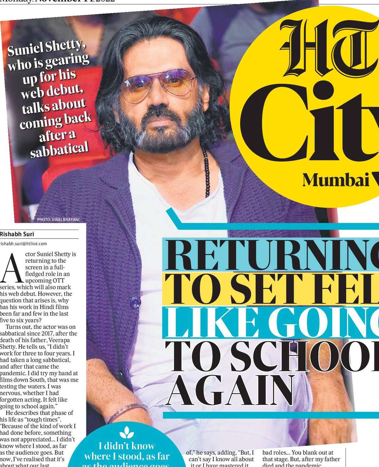 RETURNING TO SET FELT LIKE GOING TO SCHOOL AGAIN