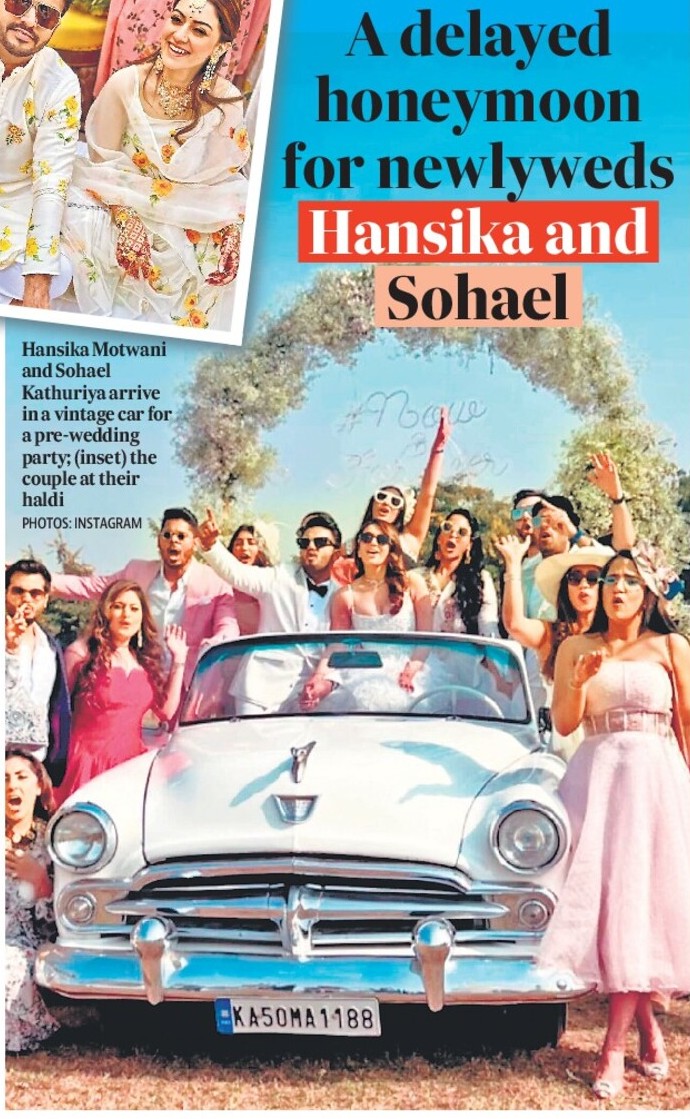 A delayed honeymoon for newlyweds Hansika and Sohael