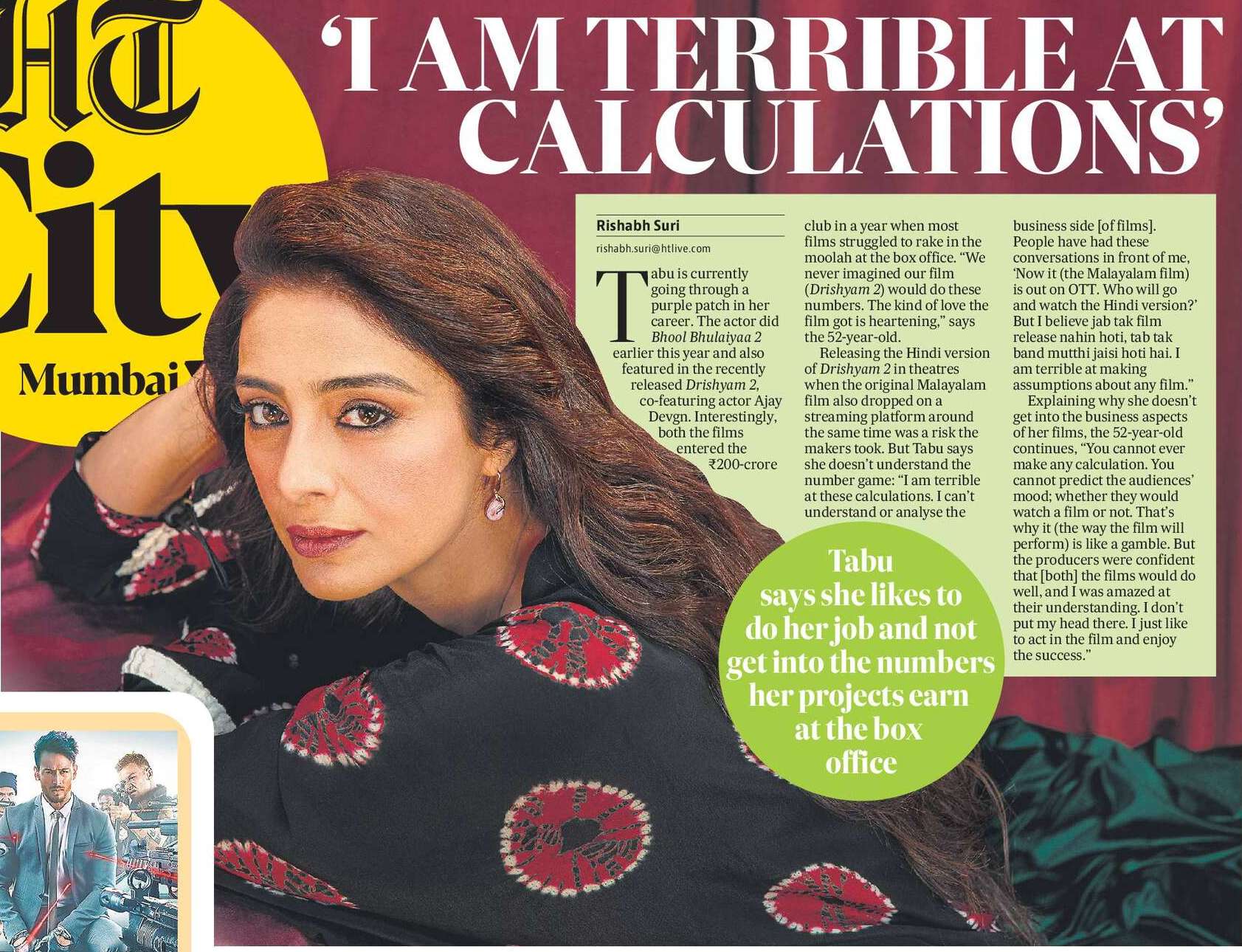 ‘I AM TERRIBLE AT
CALCULATIONS’
‘I AM TERRIBLE AT
CALCULATIONS’