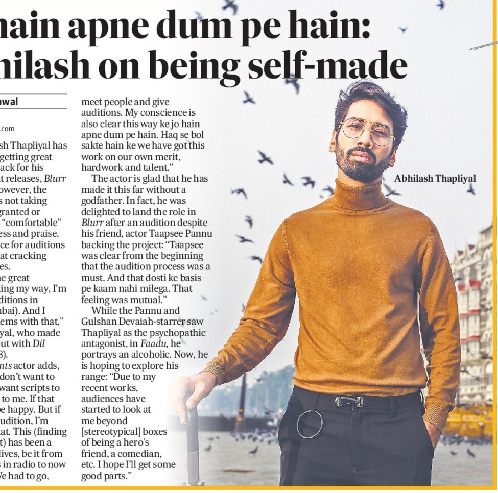 Jo hain apne dum pe hain: Abhilash on being self-made