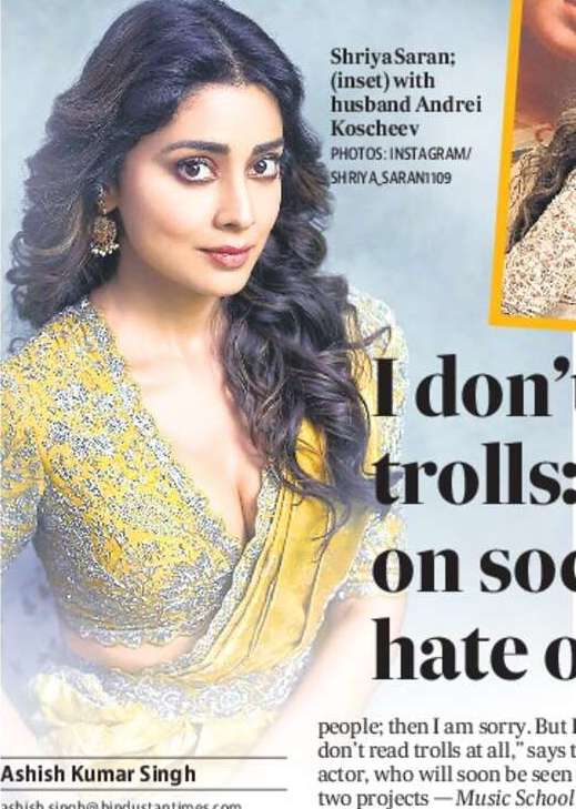I don’t read trolls: Shriya on social media hate over PDA