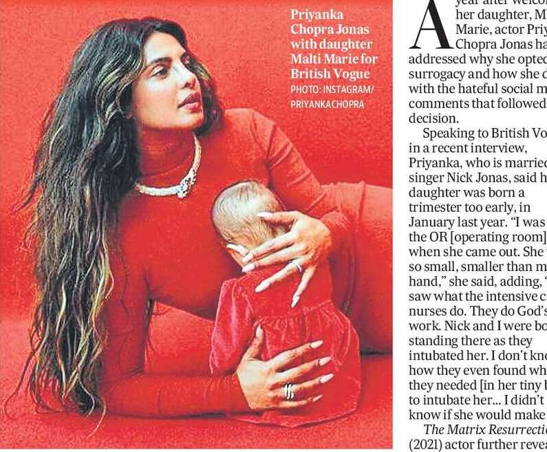 Priyanka opens up on surrogacy, being accused of ‘renting womb’