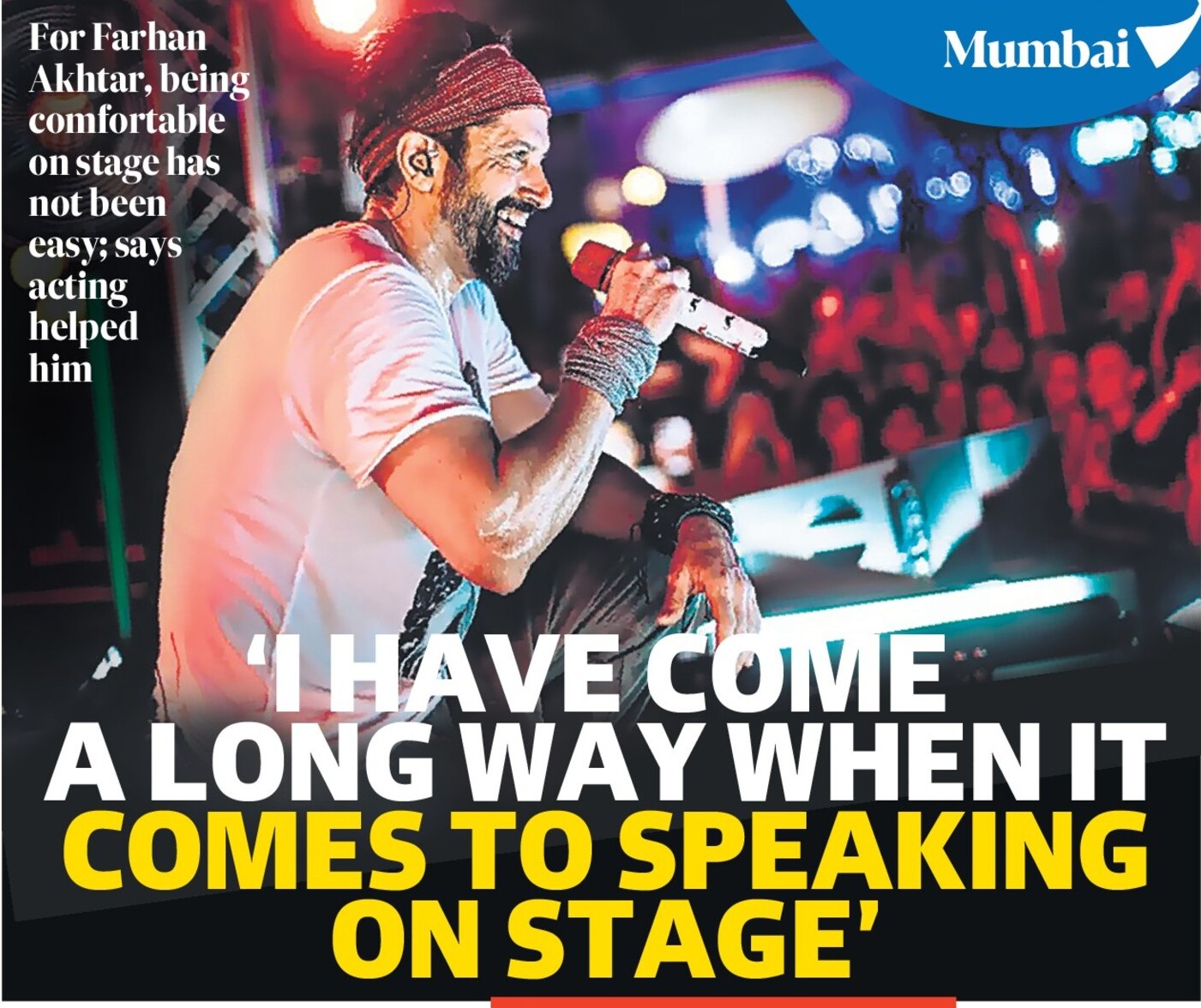‘I have come  a long way when it comes to speaking on stage’