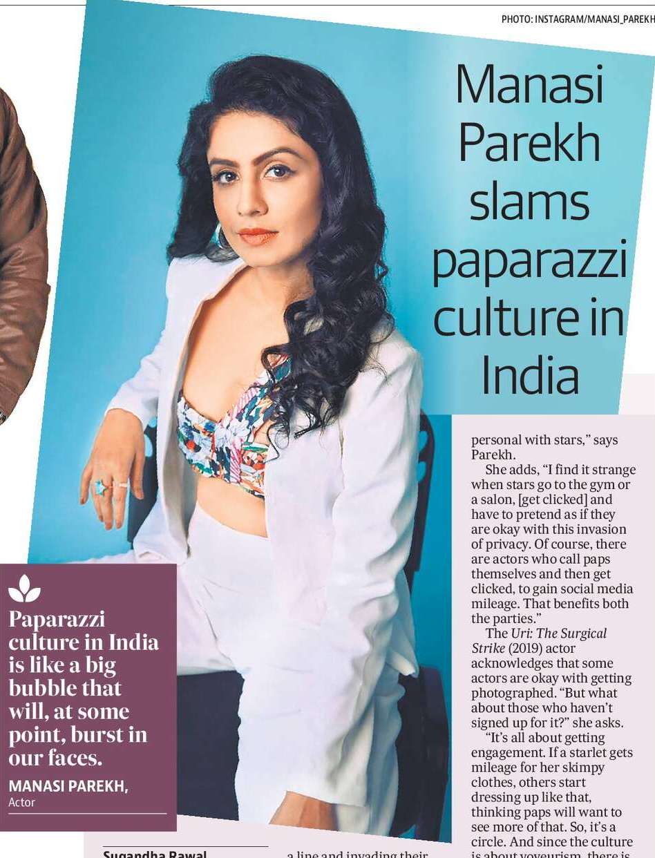 Manasi Parekh slams paparazzi culture in India 