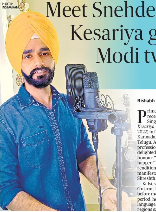 Meet Snehdeep, the Kesariya guy PM Modi tweeted about!