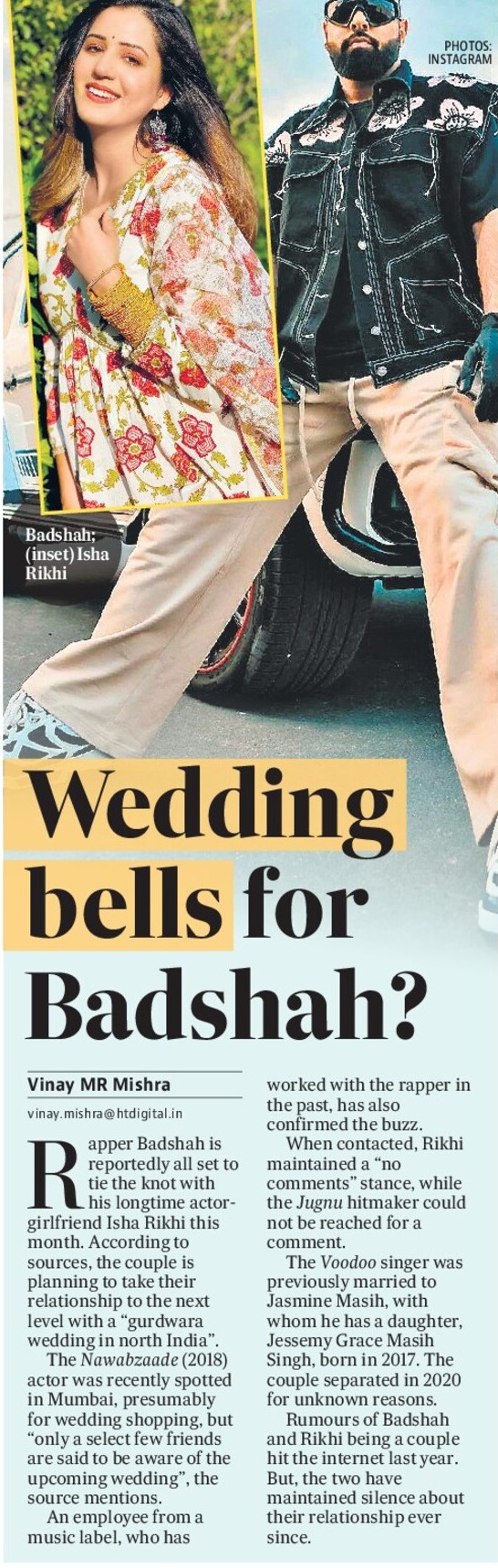 Wedding bells for Badshah? Wedding bells for Badshah?