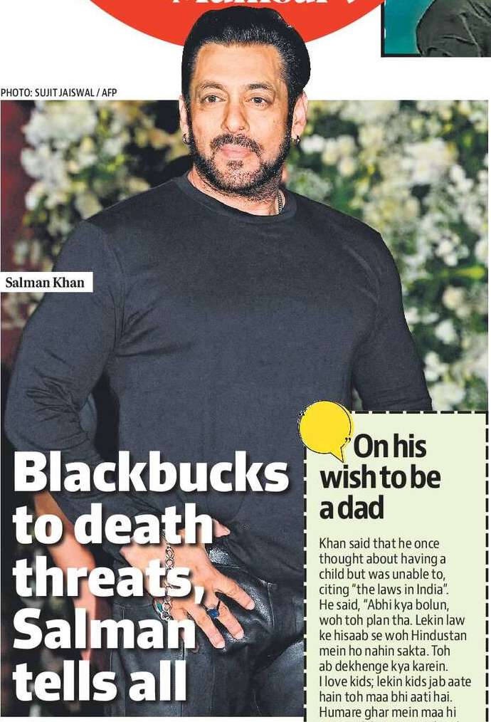 Blackbucks to death threats, Salman tells all