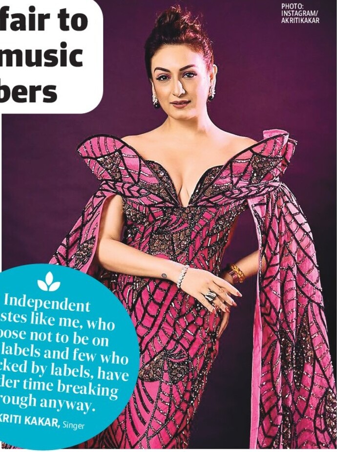 Akriti feels it is unfair to compare non-film music to Bollywood numbers