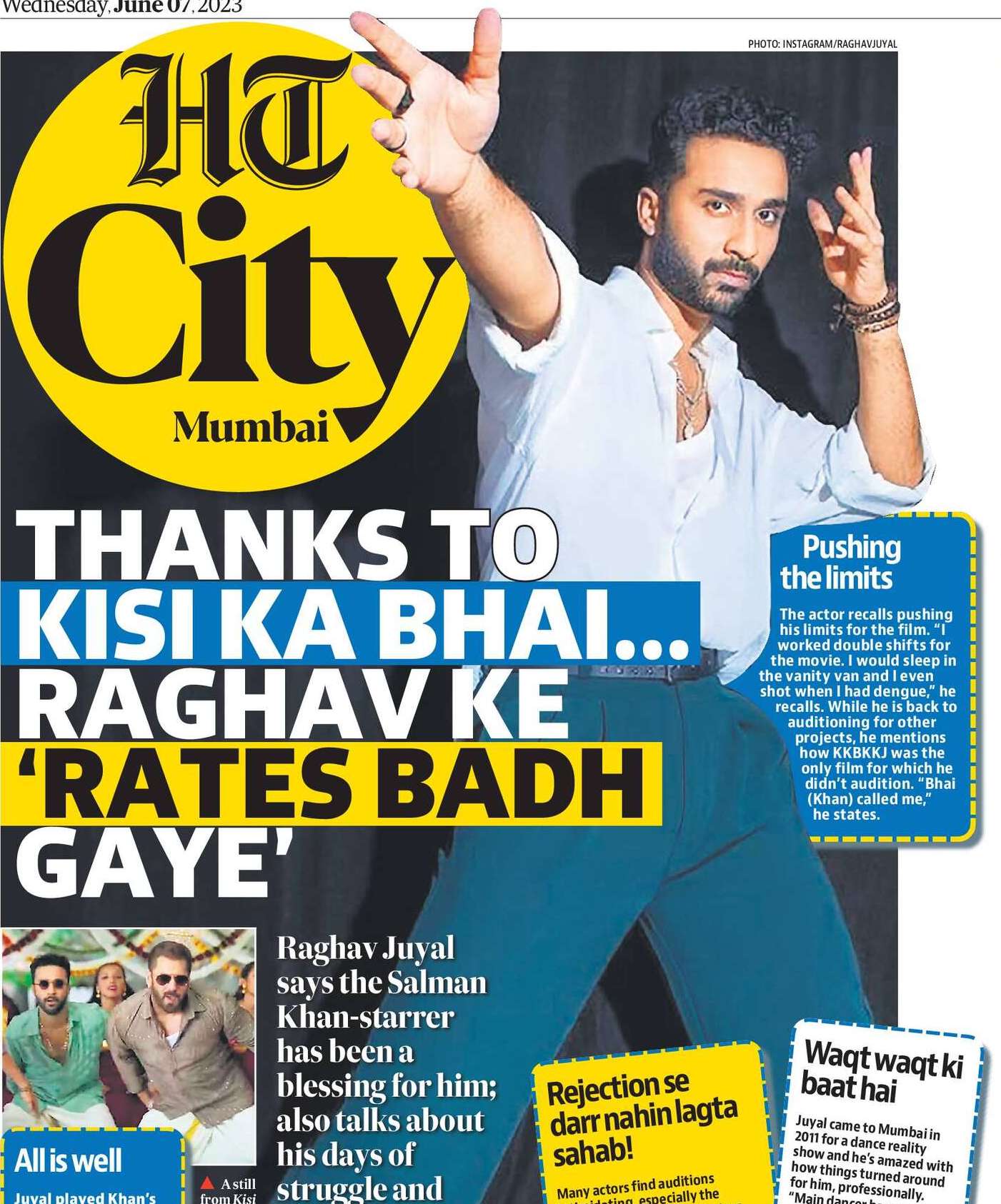 THANKS TO
KISI KA BHAI...
RAGHAV KE
‘RATES BADH
GAYE’