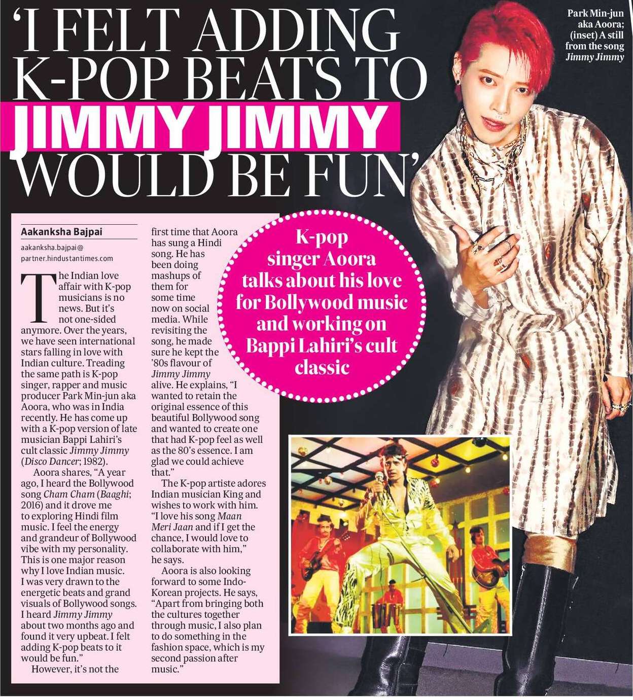 ‘I FELT ADDING
K-POP BEATS TO
JIMMY JIMMY
WOULD BE FUN’ 