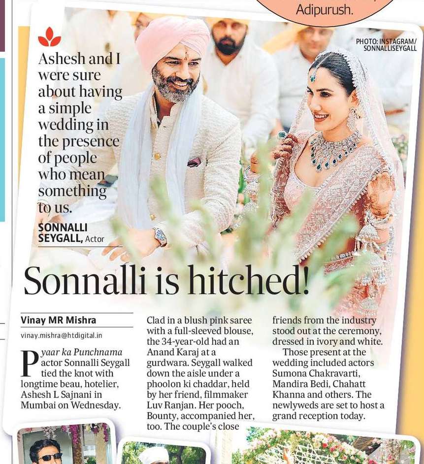 Sonnalli is hitched! Sonnalli is hitched!
