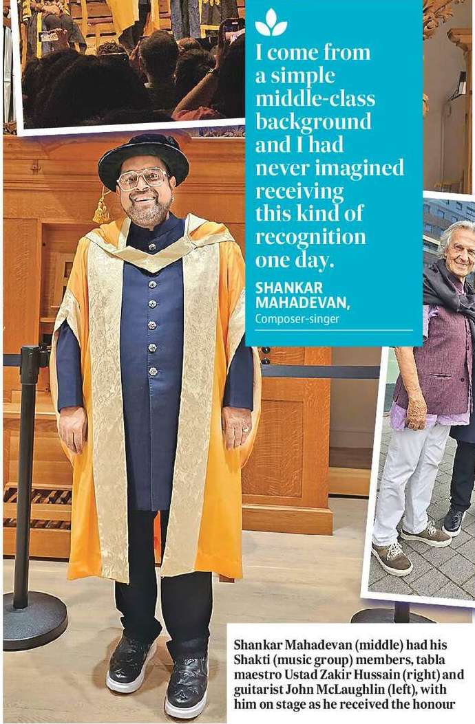 It’s Dr Shankar Mahadevan now! It’s Dr Shankar Mahadevan now!