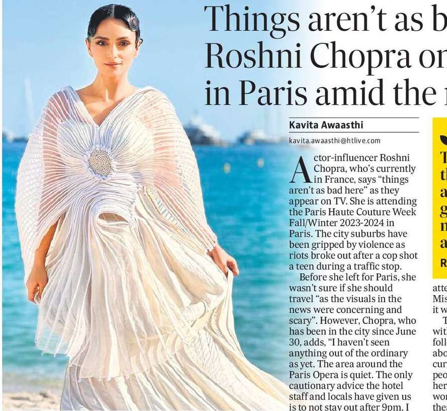 Things aren’t as bad here: Roshni Chopra on being in Paris amid the riots Things aren’t as bad here: Roshni Chopra on being in Paris amid the riots