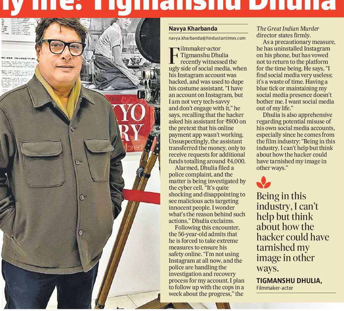 I want social media out of my life: Tigmanshu Dhulia I want social media out of my life: Tigmanshu Dhulia