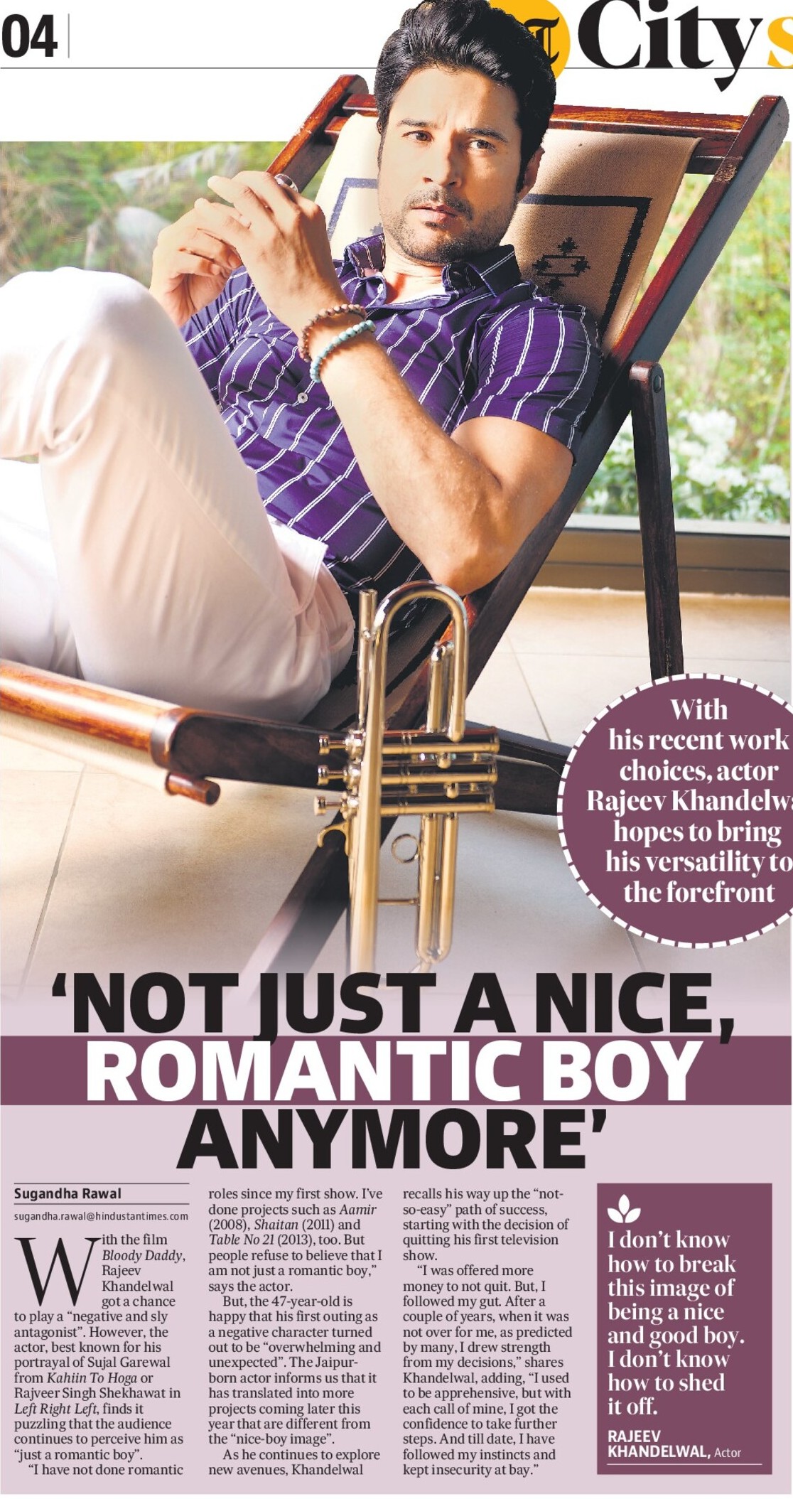 ‘NOT JUST A NICE,
ROMANTIC BOY
ANYMORE’