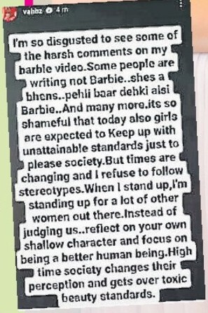 Vahbiz: I will take a stand if trolled for looking the way I do