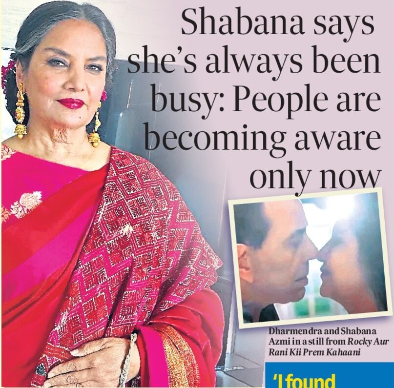 Shabana says  she’s always been busy: People are becoming aware only now