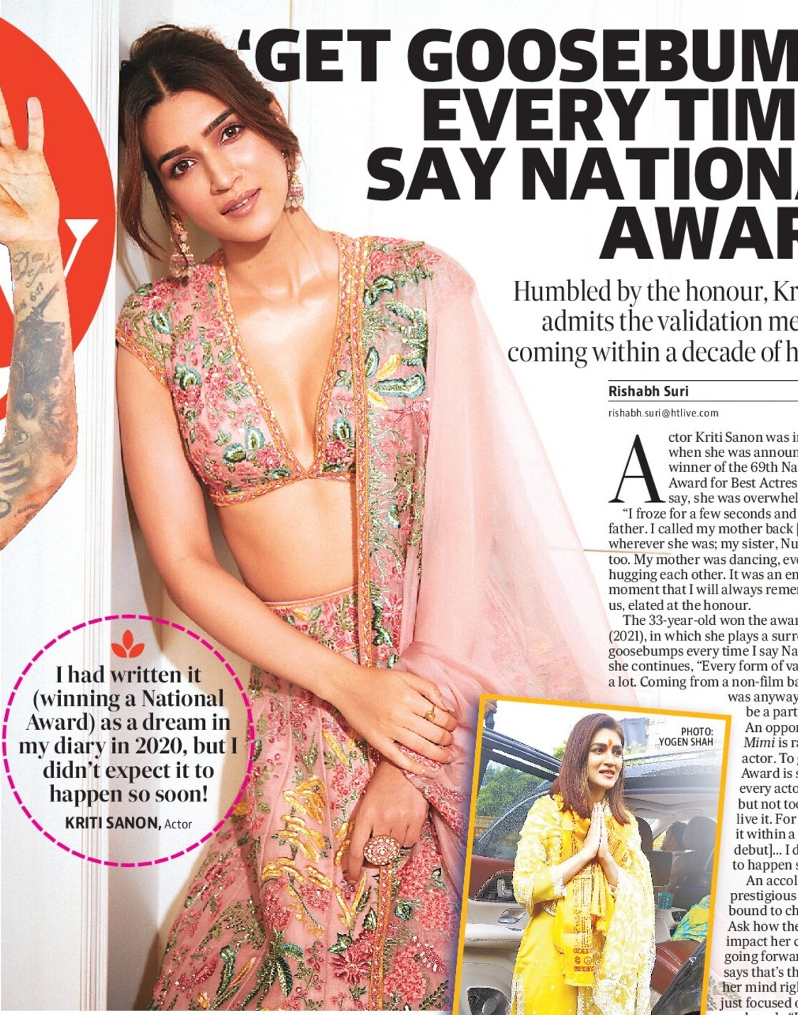 ‘GET GOOSEBUMPS
EVERY TIME I
SAY NATIONAL
AWARD’