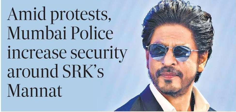 Amid protests, Mumbai Police increase security around SRK’s Mannat Amid protests, Mumbai Police increase security around SRK’s Mannat