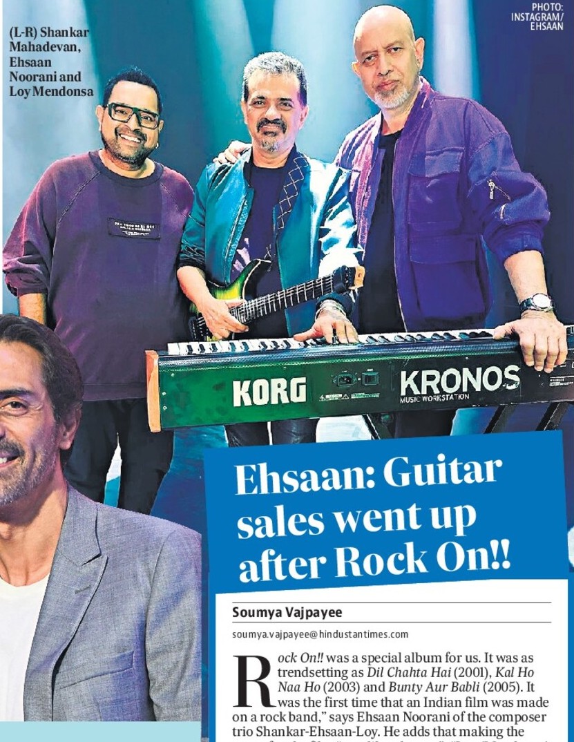 Ehsaan: Guitar sales went up after Rock On!!