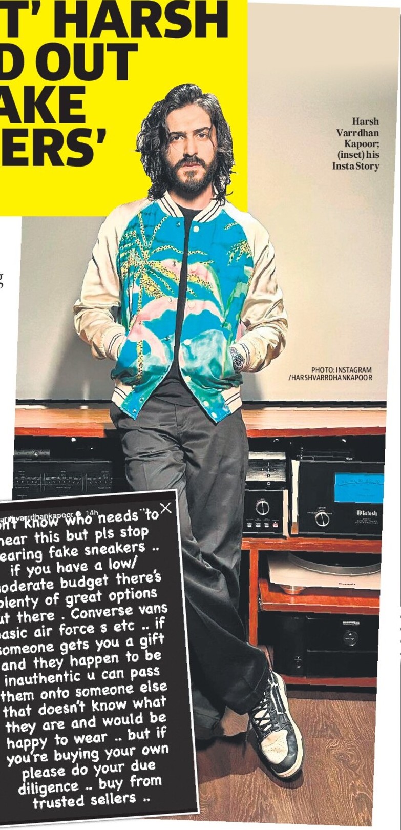 ‘ELITIST’ HARSH CALLED OUT FOR ‘FAKE SNEAKERS’ POST