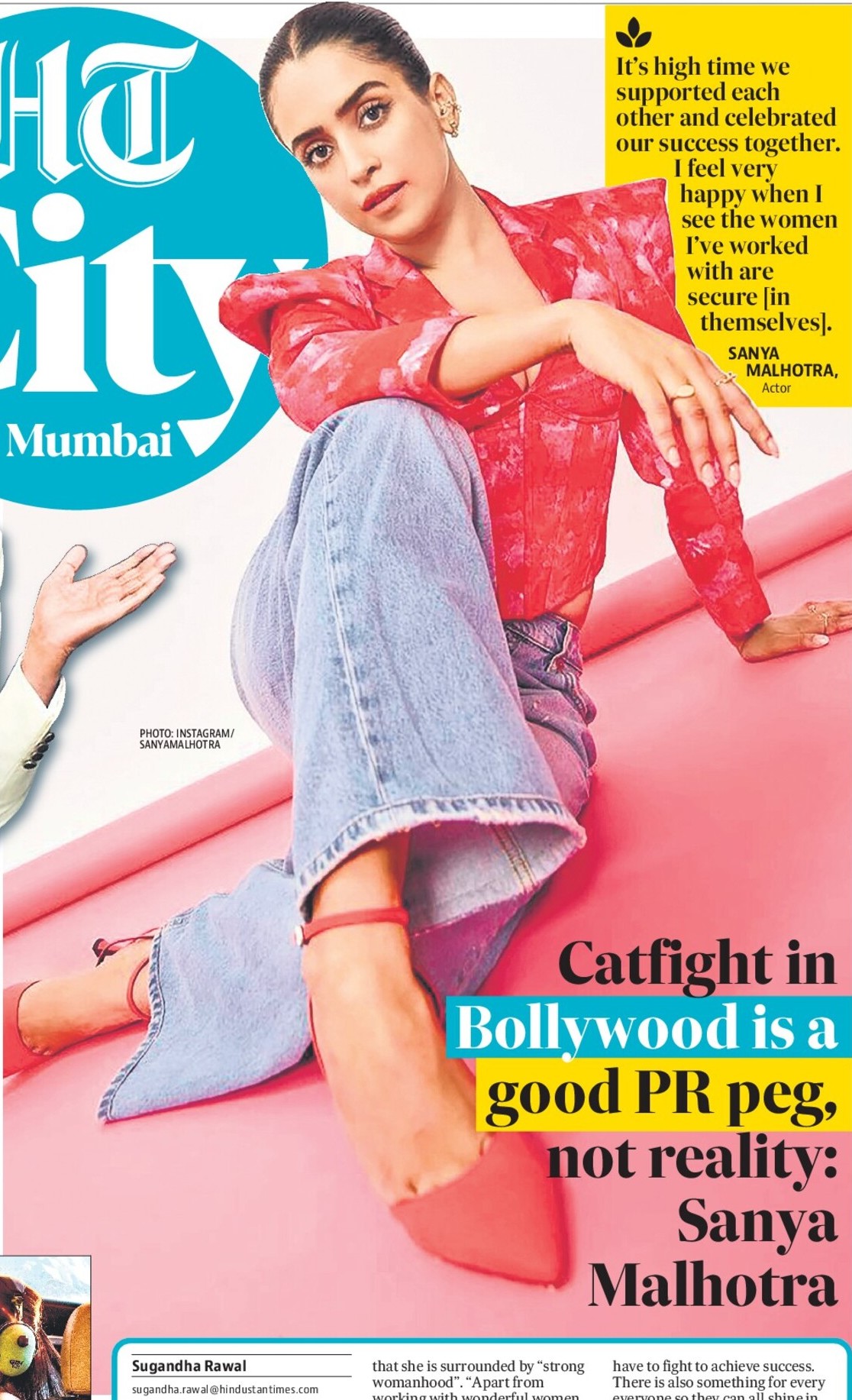 Catfight in Bollywood is a good PR peg, not reality: Sanya Malhotra