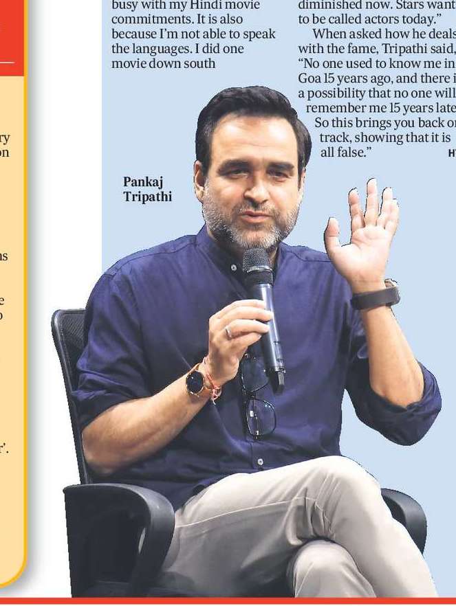 Why Pankaj won’t do movies down south