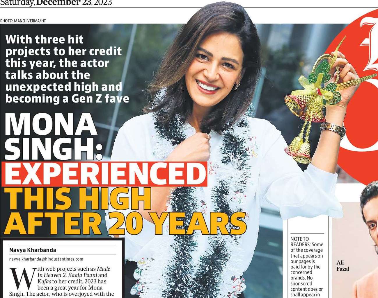 MONA SINGH: EXPERIENCED THIS HIGH AFTER 20 YEARS