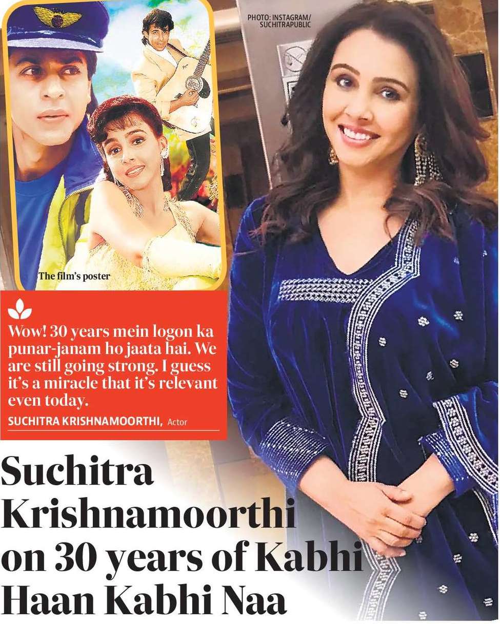 Suchitra Krishnamoorthi  on 30 years of Kabhi Haan Kabhi Naa