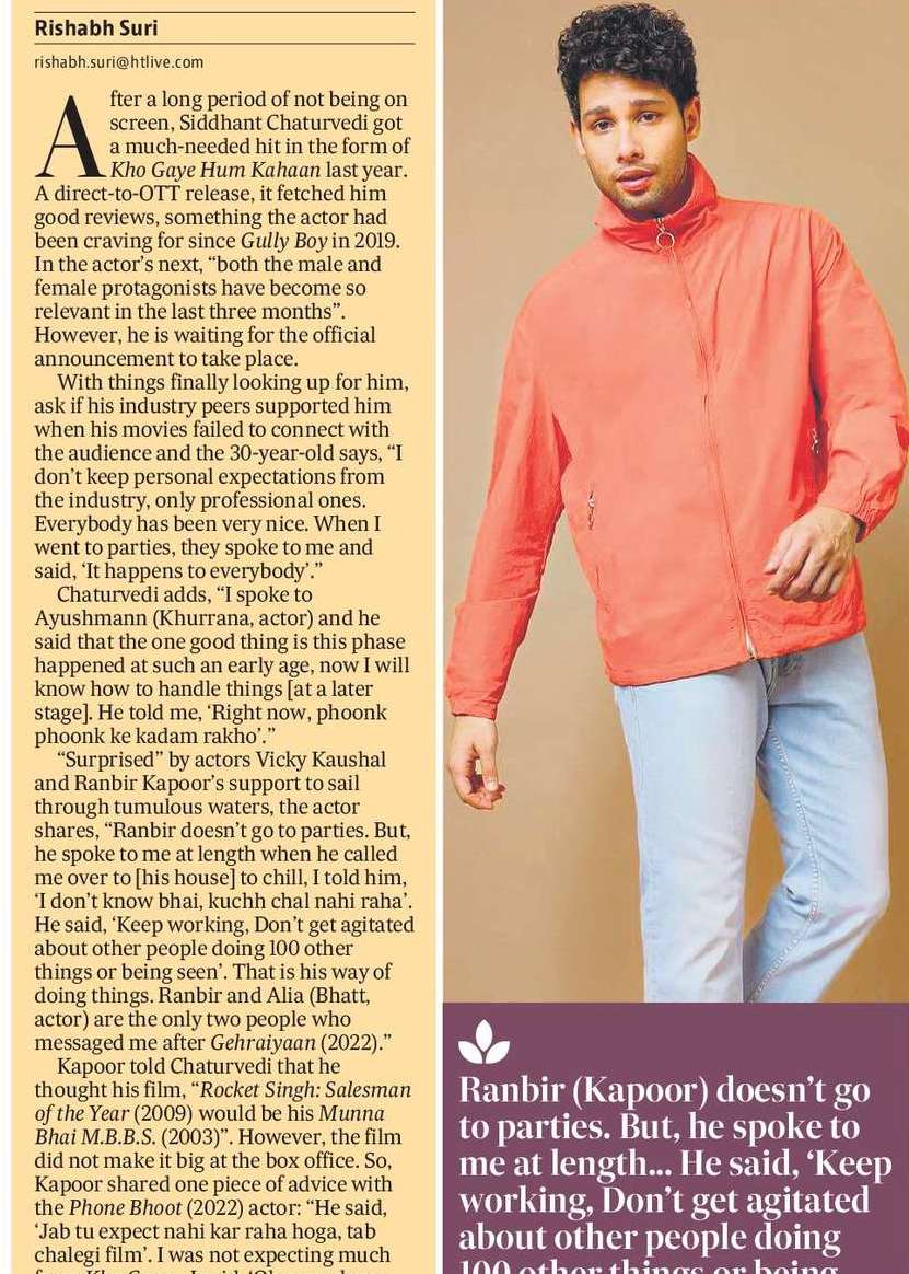 I don’t keep personal expectations from the film industry, only professional: Siddhant 