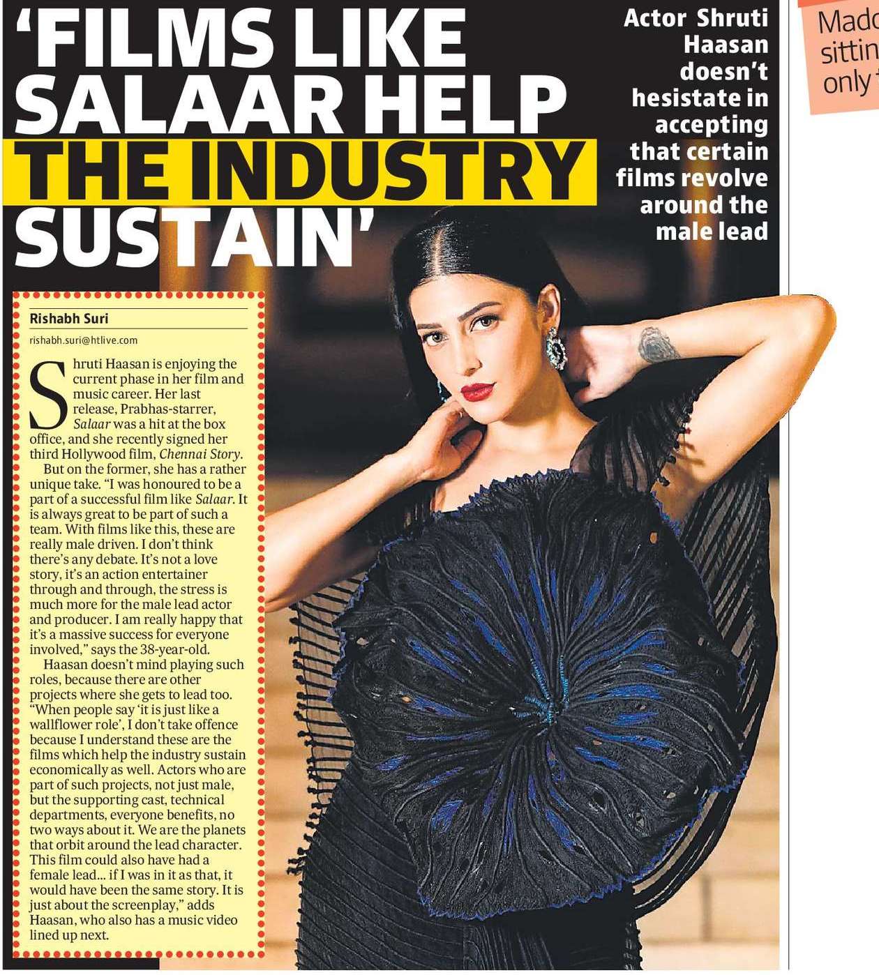 ‘FILMS LIKE
SALAAR HELP
THE INDUSTRY
SUSTAIN’ ‘FILMS LIKE
SALAAR HELP
THE INDUSTRY
SUSTAIN’