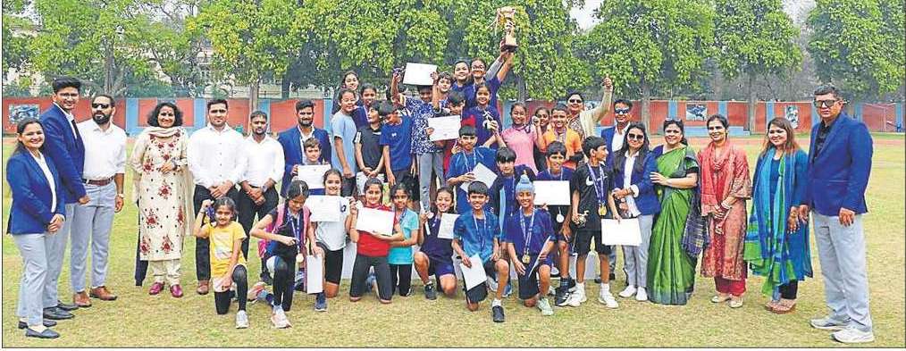 フマユーン通りのラグビル シン ジュニア モダン スクールが 2024 年学校間体育大会を熱意を持って主催