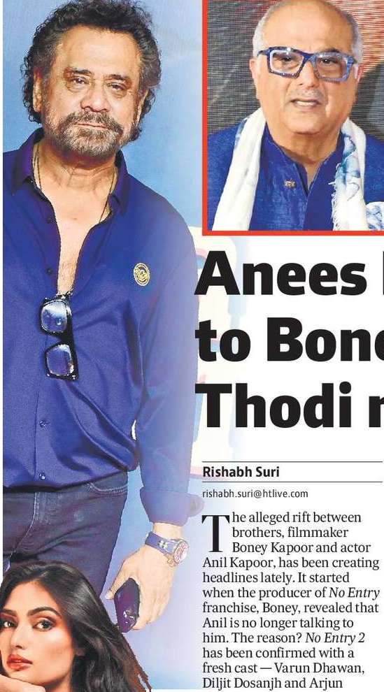 Anees Bazmee reacts to Boney-Anil rift: Thodi naraazgi hogi
