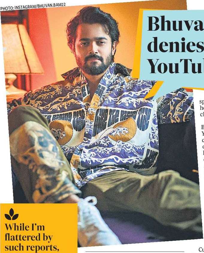Bhuvan Bam denies richest YouTuber rumors Bhuvan Bam denies richest YouTuber rumors