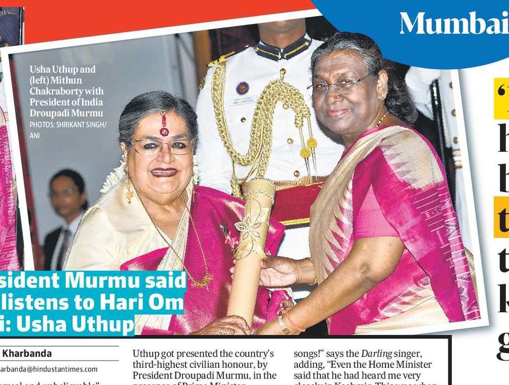 President Murmu said she listens to Hari Om Hari: Usha Uthup