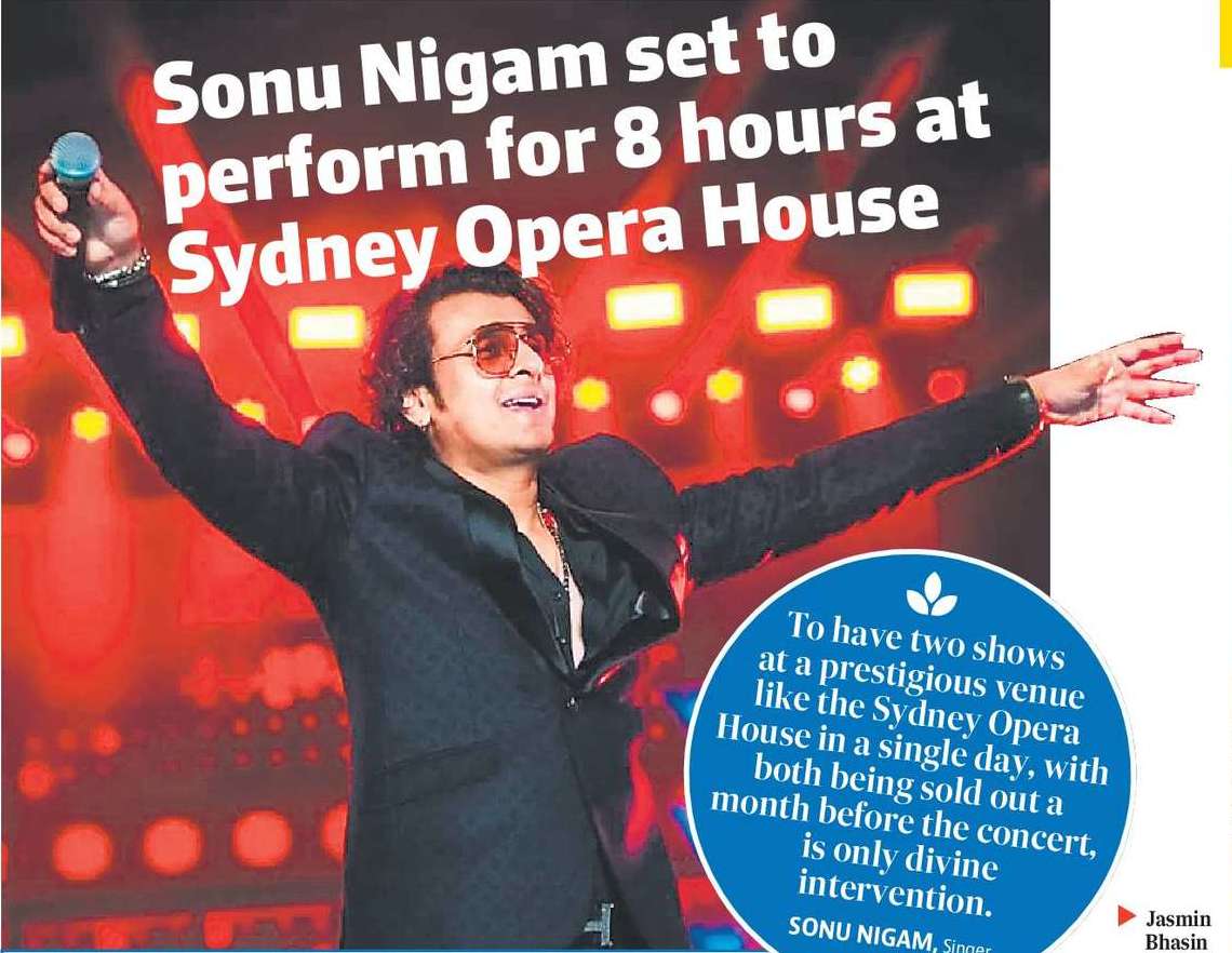 Sonu Nigam set to perform for 8 hours at Sydney Opera House