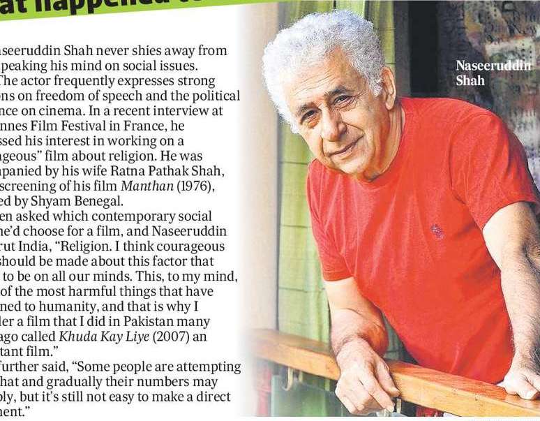 Naseer wants to do a ‘courageous’ film on religion: It’s the most harmful thing that happened to humanity