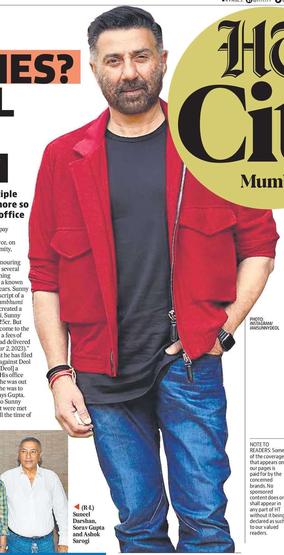 CHEATING,
FORGERY, LIES?
SUNNY DEOL
IN THE EYE
OF A STORM CHEATING,
FORGERY, LIES?
SUNNY DEOL
IN THE EYE
OF A STORM