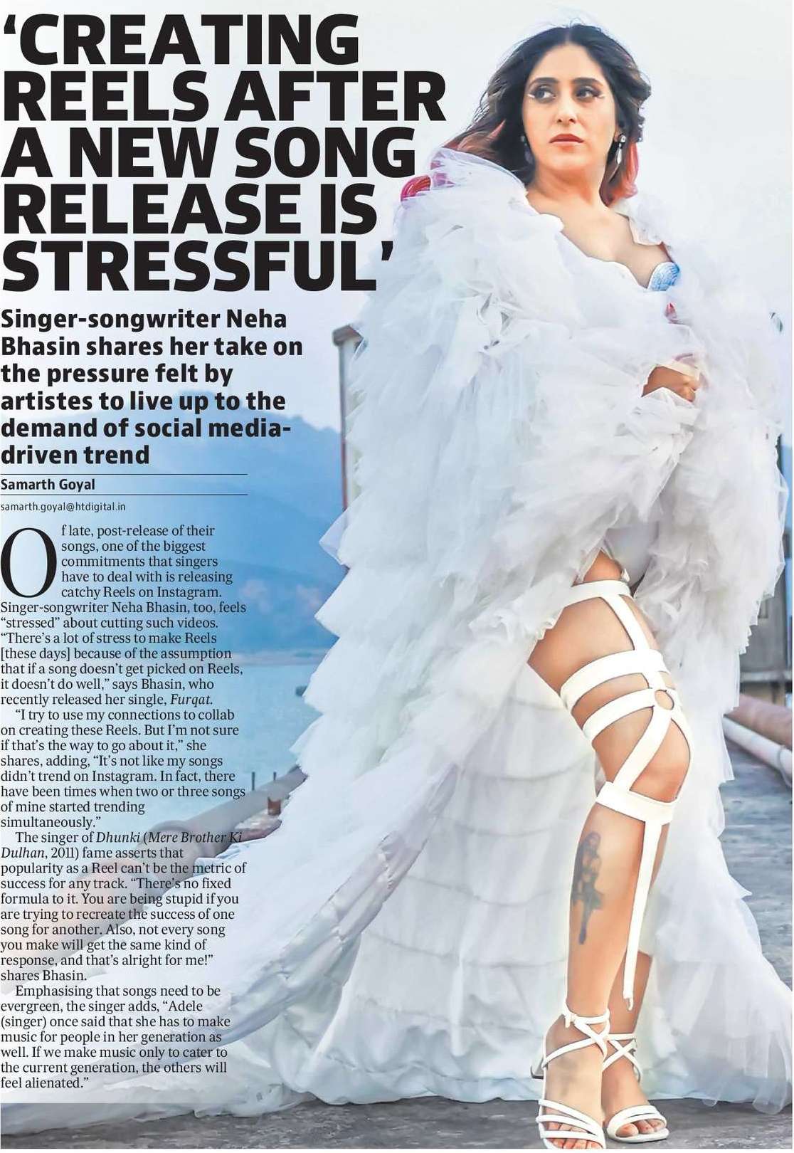 ‘CREATING
REELS AFTER
A NEW SONG
RELEASE IS
STRESSFUL’