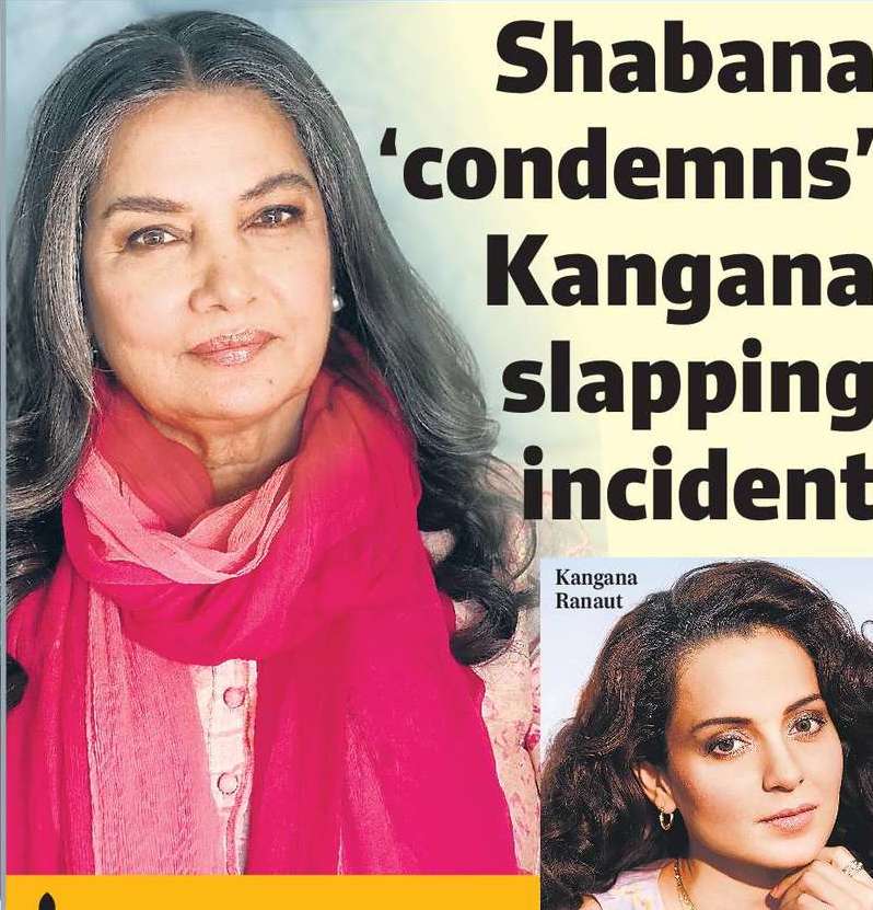 Shabana ‘condemns’ Kangana slapping incident