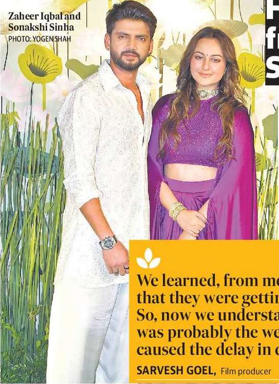 Heard about their marriage from media: Producer of Sona-Zaheer’s next