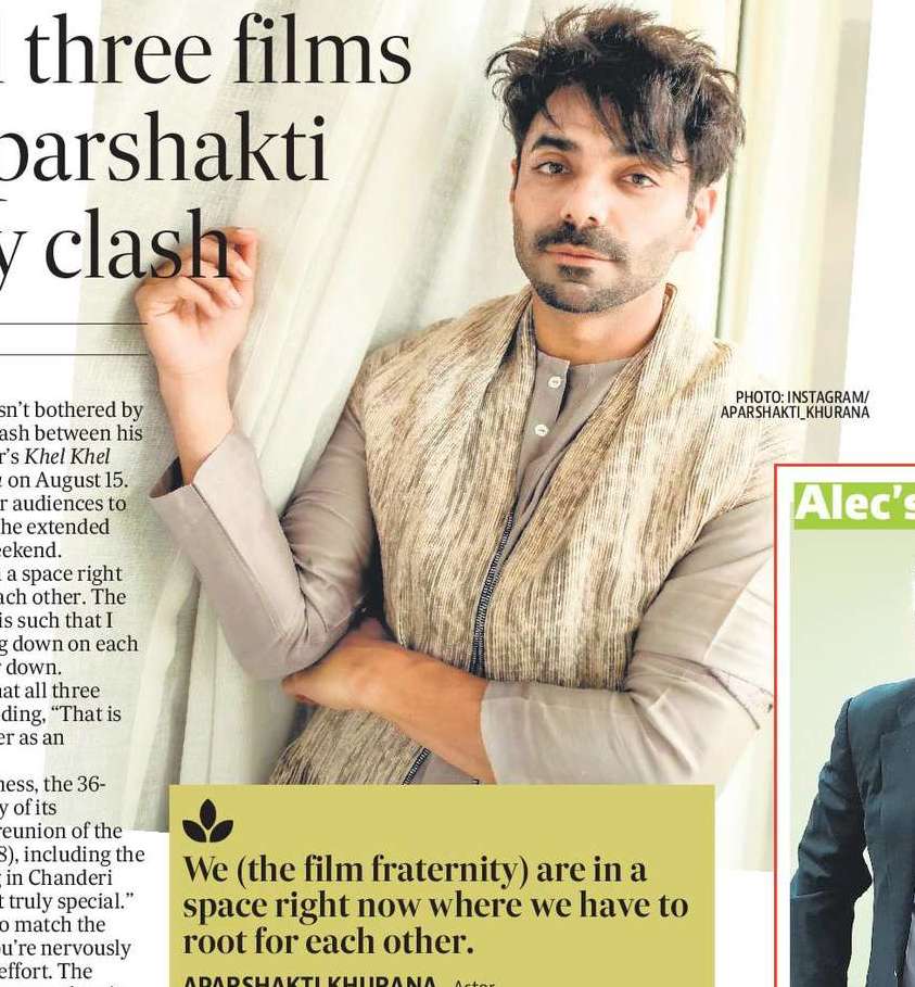 Hope all three films work: Aparshakti on  I-Day clash