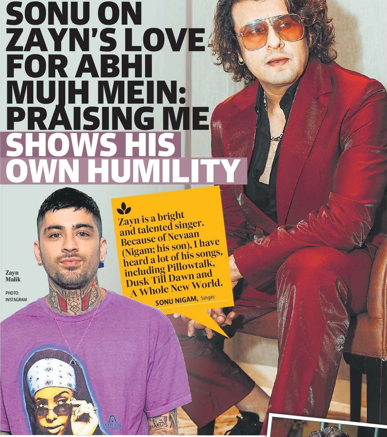 SONU ON
ZAYN’S LOVE
FOR ABHI
MUJH MEIN:
PRAISING ME
SHOWS HIS
OWN HUMILITY