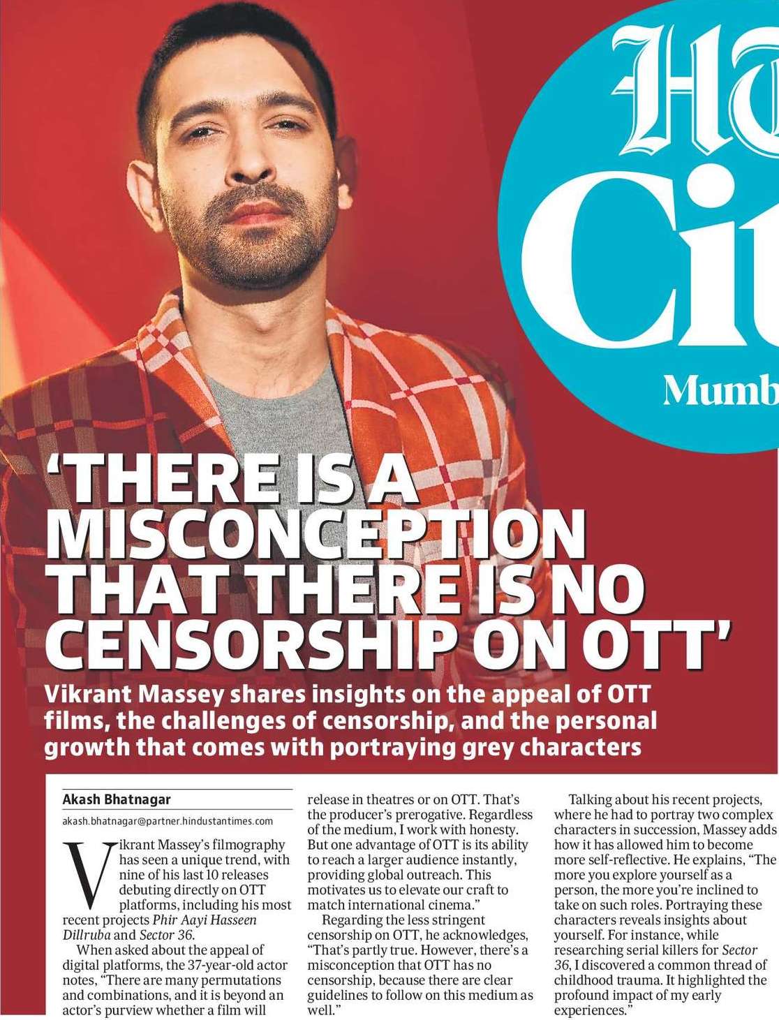 ‘THERE IS A
MISCONCEPTION
THAT THERE IS NO
CENSORSHIP ON OTT’ ‘THERE IS A
MISCONCEPTION
THAT THERE IS NO
CENSORSHIP ON OTT’