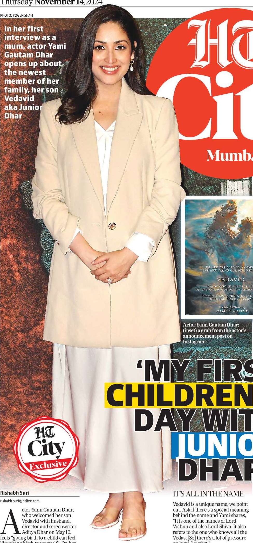 ‘MY FIRST CHILDREN’S DAY WITH  JUNIOR DHAR!’