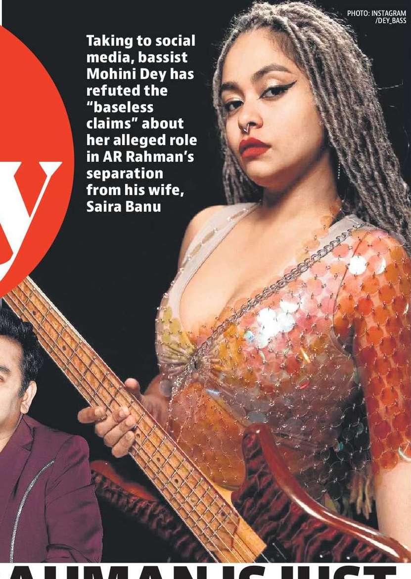 AR RAHMAN IS JUST
LIKE A FATHER
TO ME: MOHINI DEY AR RAHMAN IS JUST
LIKE A FATHER
TO ME: MOHINI DEY