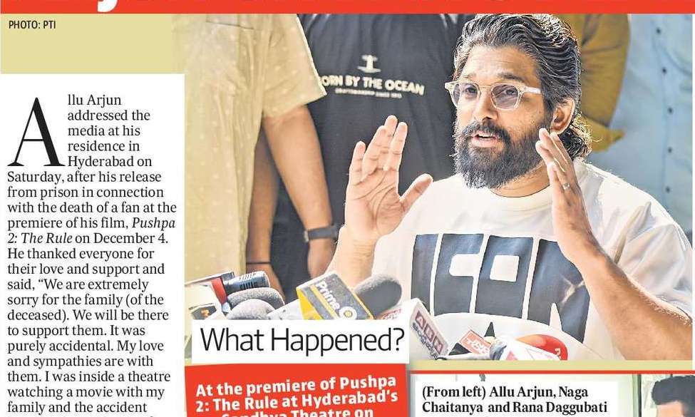 NO DIRECT CONNECTION TO ME, PURELY ACCIDENTAL: ALLU ARJUN ON FAN’S DEATH