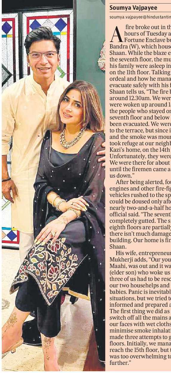 ‘We were asleep when fire broke out in our building, and were rescued 40 mins later’