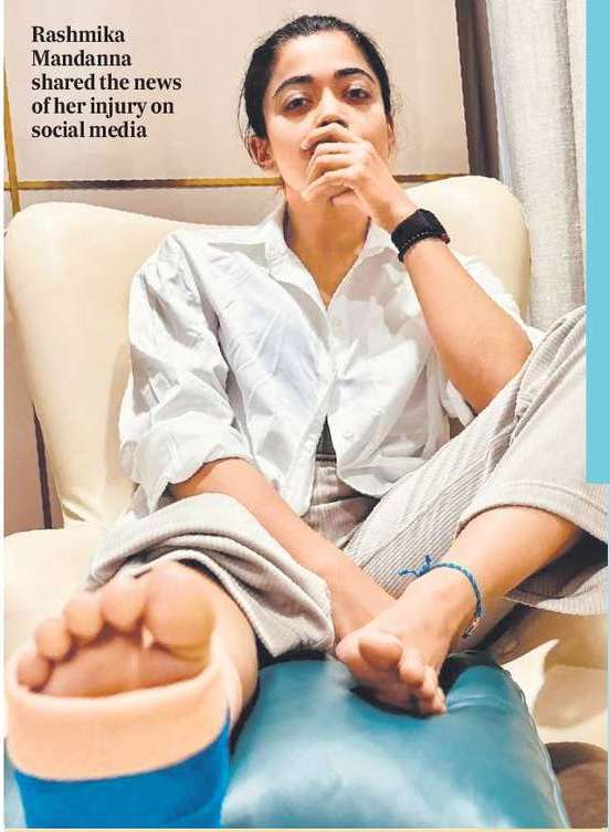 Rashmika sustains leg injury in gym; says she is in ‘hop mode’ for now
