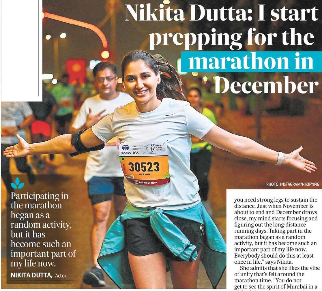 Nikita Dutta: I start prepping for the  marathon in  December 